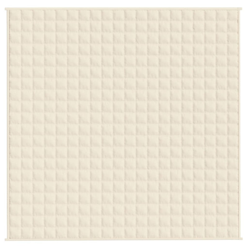 vidaXL Weighted Blanket Light Cream 200x200 cm 9 kg Fabric