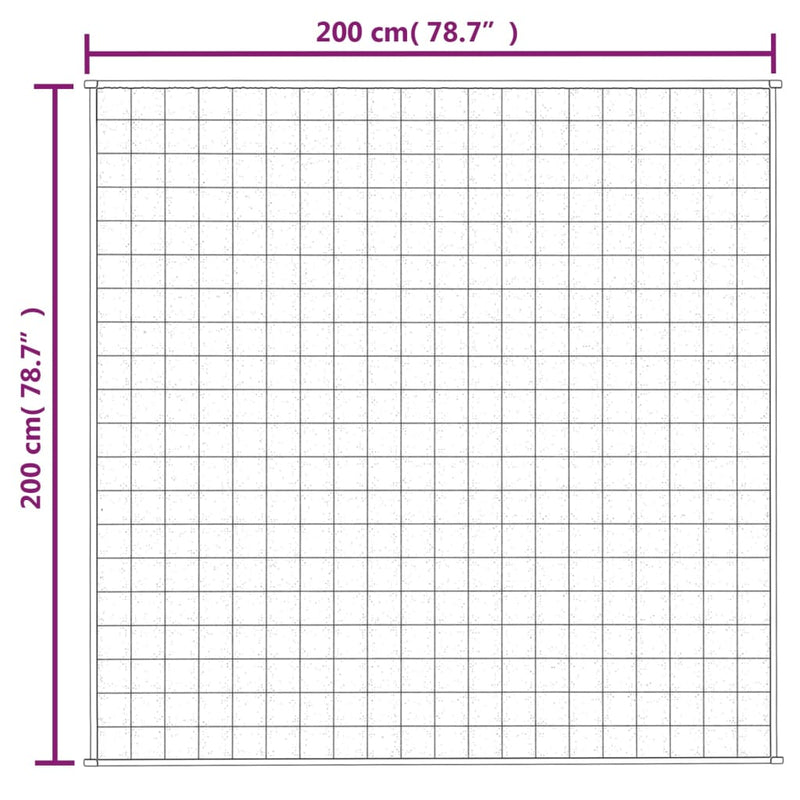 vidaXL Weighted Blanket Light Cream 200x200 cm 9 kg Fabric