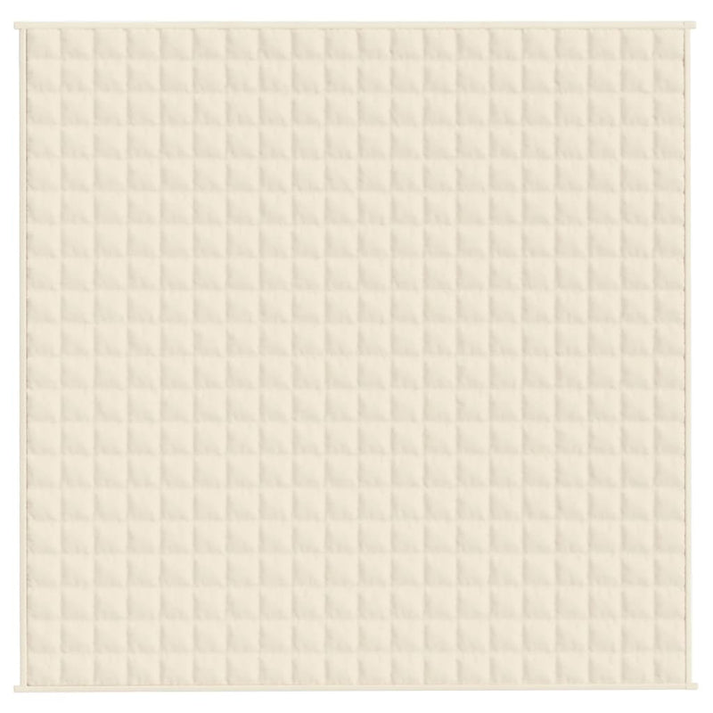 vidaXL Weighted Blanket Light Cream 200x200 cm 13 kg Fabric