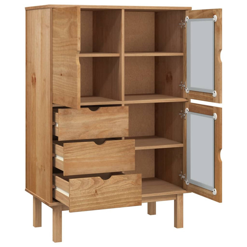 Highboard OTTA 85x43x125 cm Solid Wood Pine