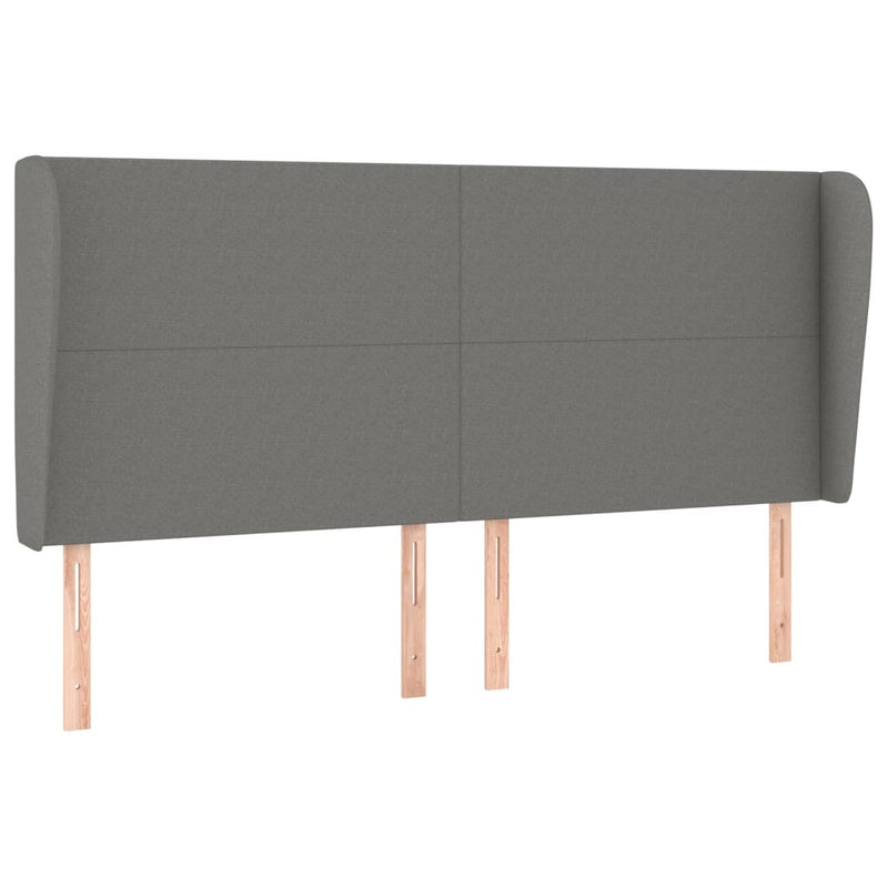 vidaXL Box Spring Bed with Mattress Dark Grey 153x203 cm Queen Size Fabric