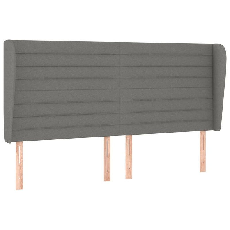 vidaXL Box Spring Bed with Mattress Dark Grey 153x203 cm Queen Size Fabric