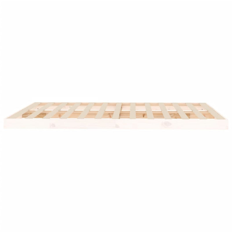 vidaXL Bed Frame without Mattress White 150x200 cm Solid Wood Pine