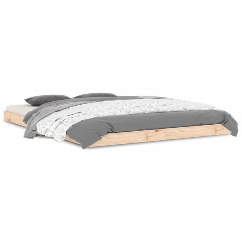 vidaXL Bed Frame without Mattress 135x190 cm Solid Wood Pine