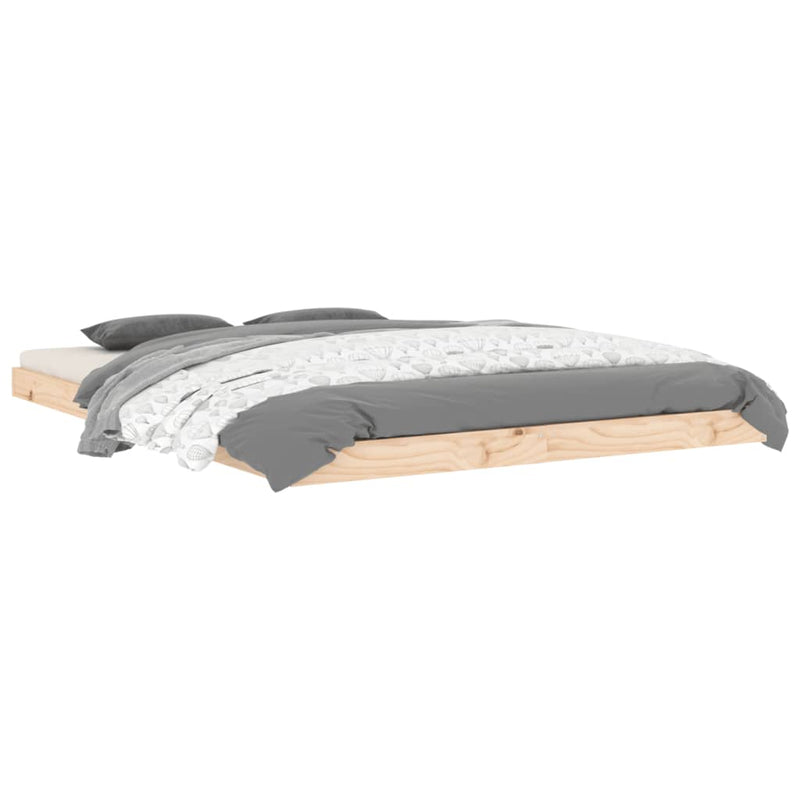 vidaXL Bed Frame without Mattress 135x190 cm Solid Wood Pine