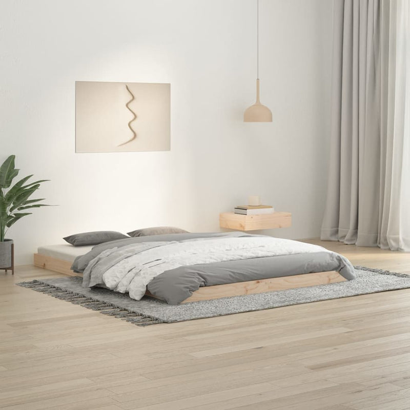 vidaXL Bed Frame without Mattress 135x190 cm Solid Wood Pine