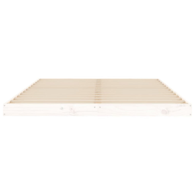 vidaXL Bed Frame without Mattress White 135x190 cm Solid Wood Pine