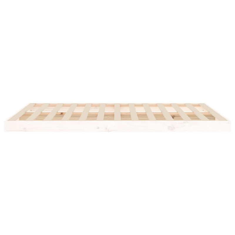 vidaXL Bed Frame without Mattress White 135x190 cm Solid Wood Pine