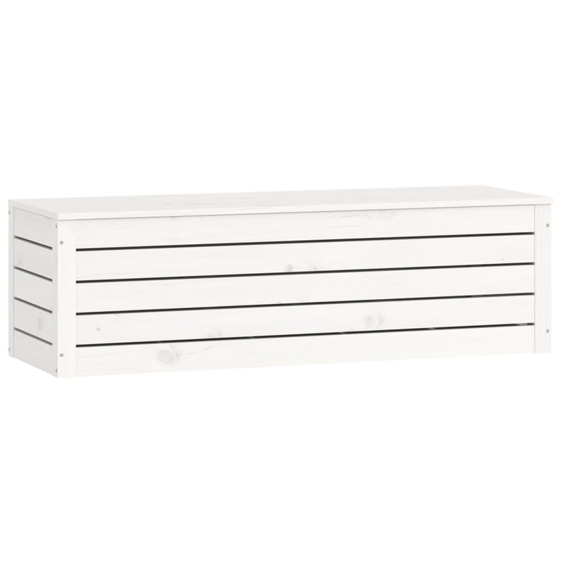 Storage Box White 109x36.5x33 cm Solid Wood Pine