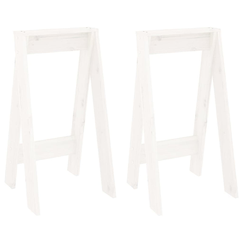 vidaXL Stools 2 pcs White 40x40x75 cm Solid Wood Pine