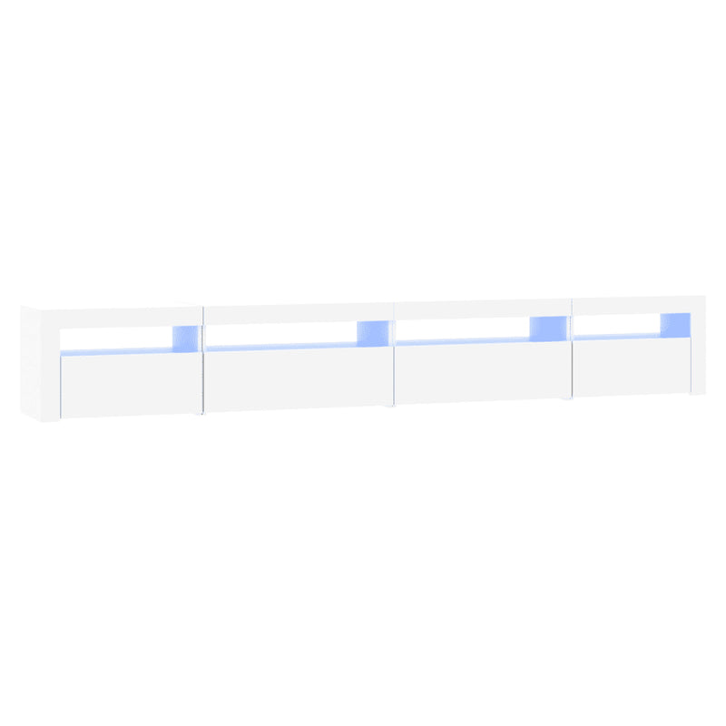 TV Cabinet with LED Lights White 270x35x40 cm