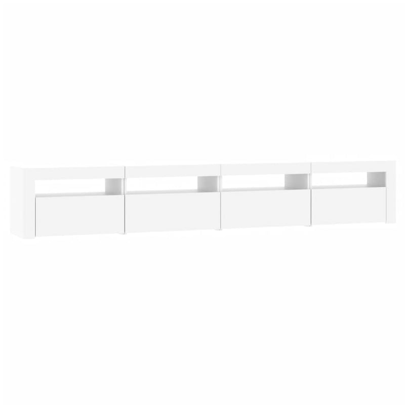 vidaXL TV Cabinet with LED Lights White 240x35x40 cm