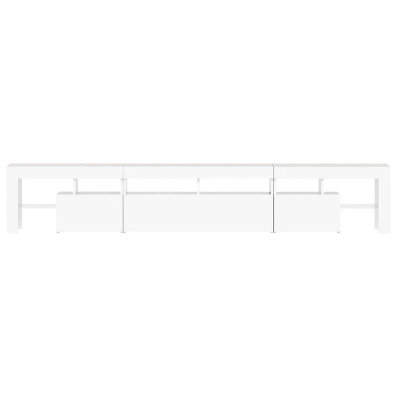 vidaXL TV Cabinet with LED Lights White 230x36.5x40 cm