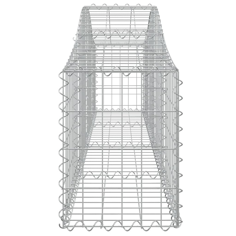 vidaXL Arched Gabion Basket 200x30x40/60 cm Galvanised Iron