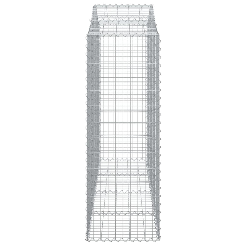 vidaXL Arched Gabion Basket 200x50x140/160 cm Galvanised Iron