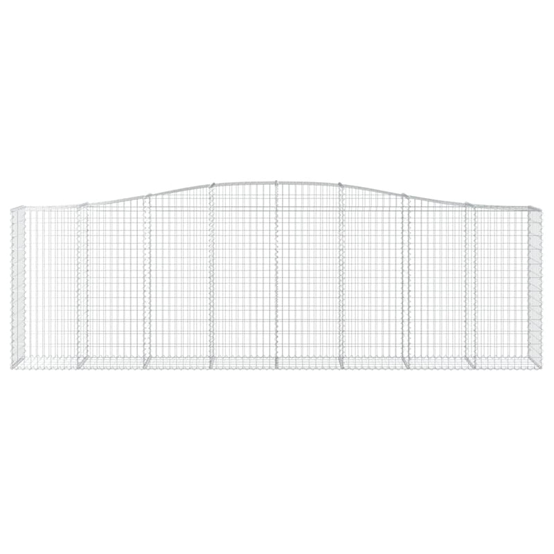 vidaXL Arched Gabion Basket 400x50x120/140 cm Galvanised Iron