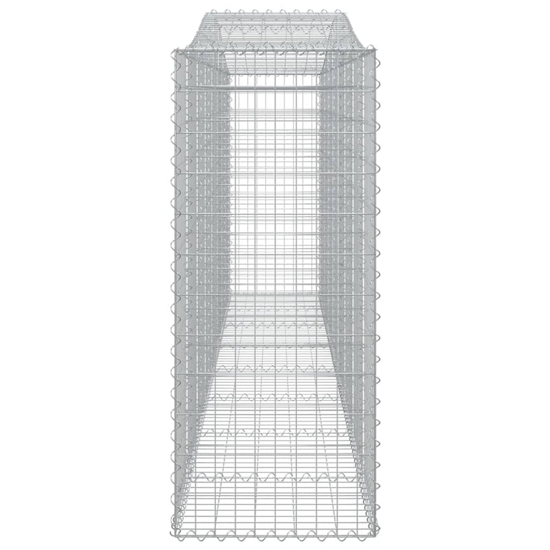 vidaXL Arched Gabion Basket 400x50x120/140 cm Galvanised Iron