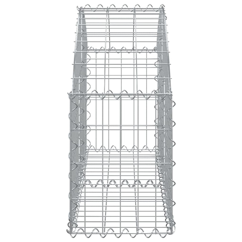vidaXL Arched Gabion Basket 100x30x40/60 cm Galvanised Iron