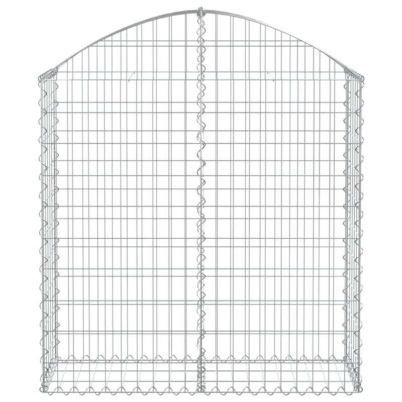vidaXL Arched Gabion Basket 100x30x100/120 cm Galvanised Iron