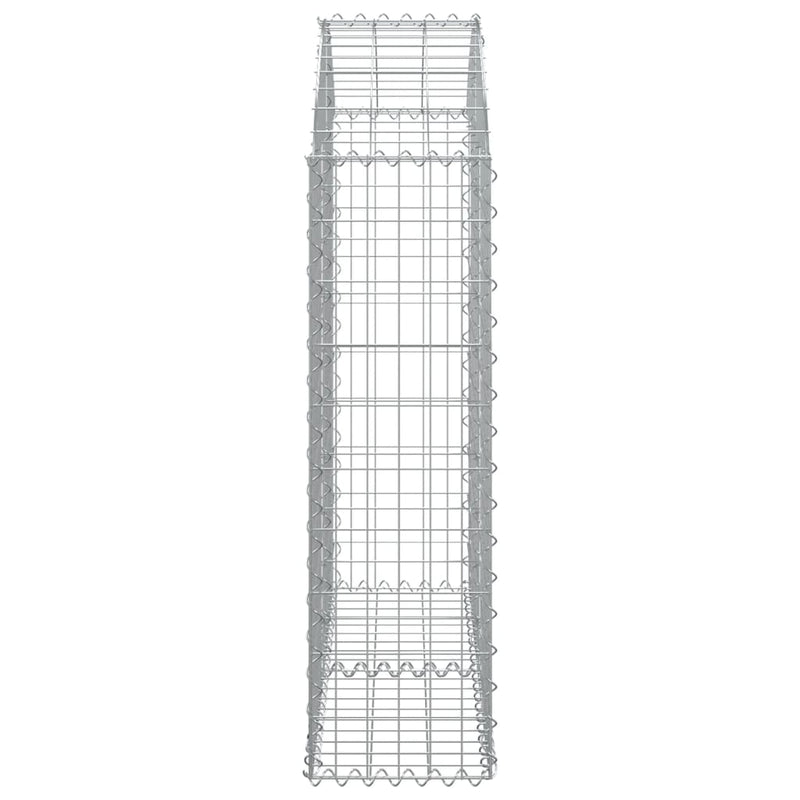 vidaXL Arched Gabion Basket 100x30x100/120 cm Galvanised Iron