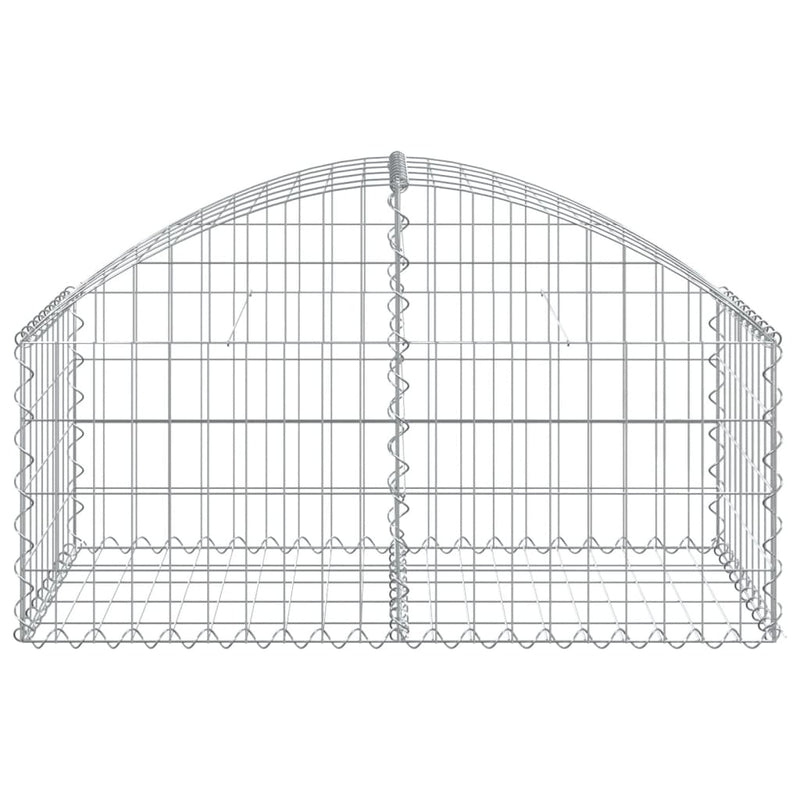 vidaXL Arched Gabion Basket 100x50x40/60 cm Galvanised Iron