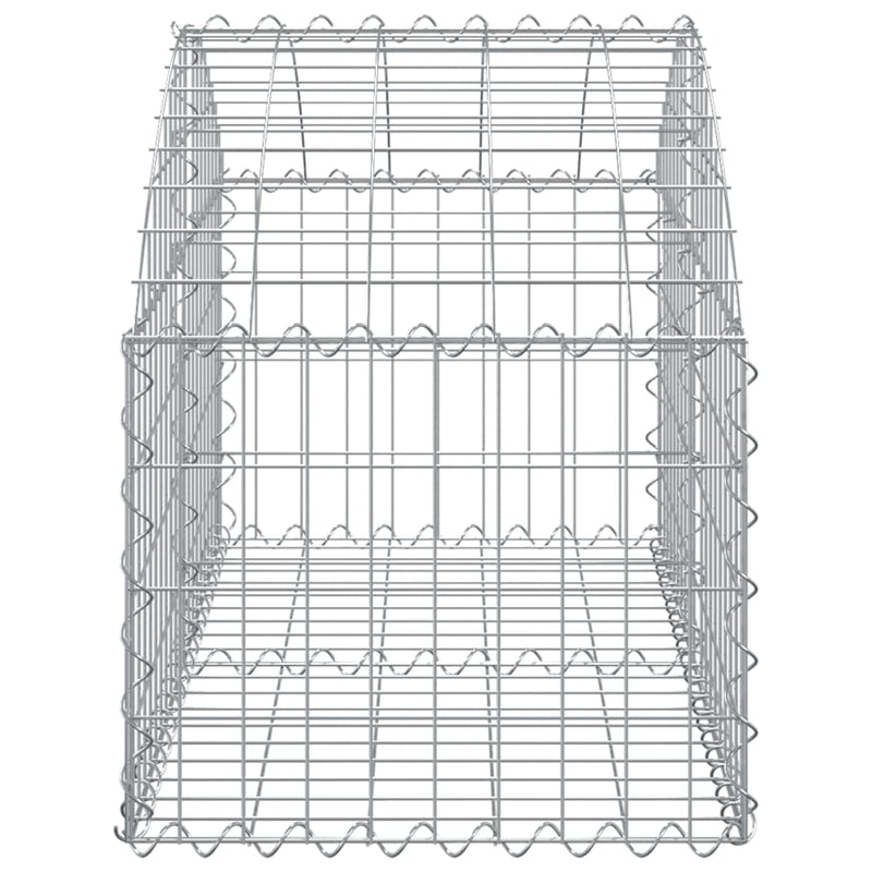 vidaXL Arched Gabion Basket 100x50x40/60 cm Galvanised Iron
