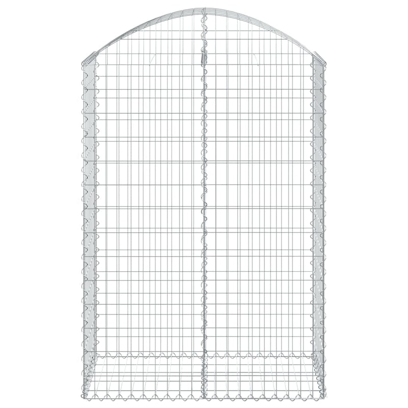 vidaXL Arched Gabion Basket 100x50x140/160 cm Galvanised Iron
