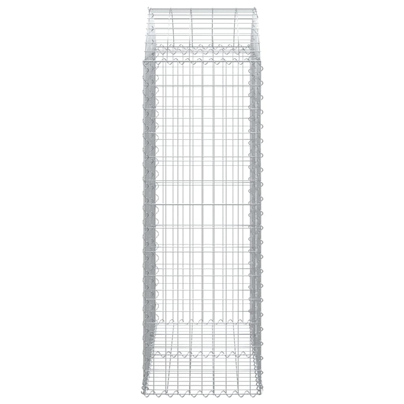 vidaXL Arched Gabion Basket 100x50x140/160 cm Galvanised Iron