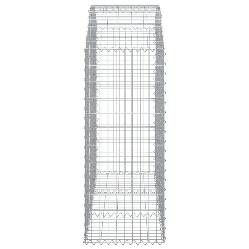 vidaXL Arched Gabion Basket 150x50x120/140 cm Galvanised Iron