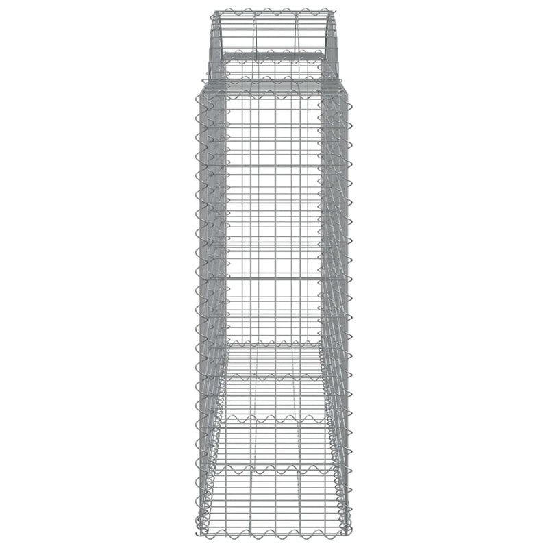 vidaXL Arched Gabion Basket 200x50x120/140 cm Galvanised Iron