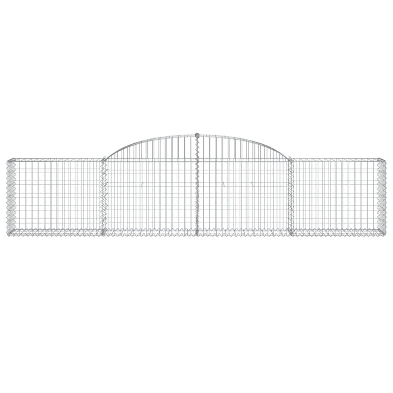 vidaXL Arched Gabion Basket 300x30x60/80 cm Galvanised Iron