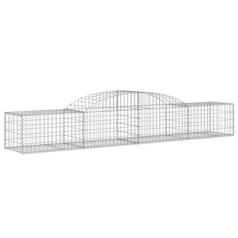 vidaXL Arched Gabion Basket 300x50x40/60 cm Galvanised Iron
