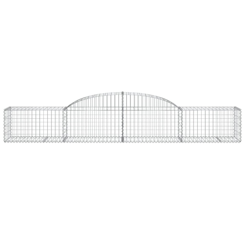 vidaXL Arched Gabion Basket 300x50x40/60 cm Galvanised Iron