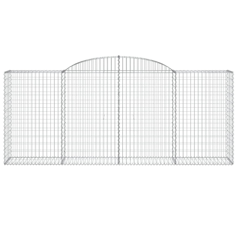 vidaXL Arched Gabion Basket 300x50x120/140 cm Galvanised Iron