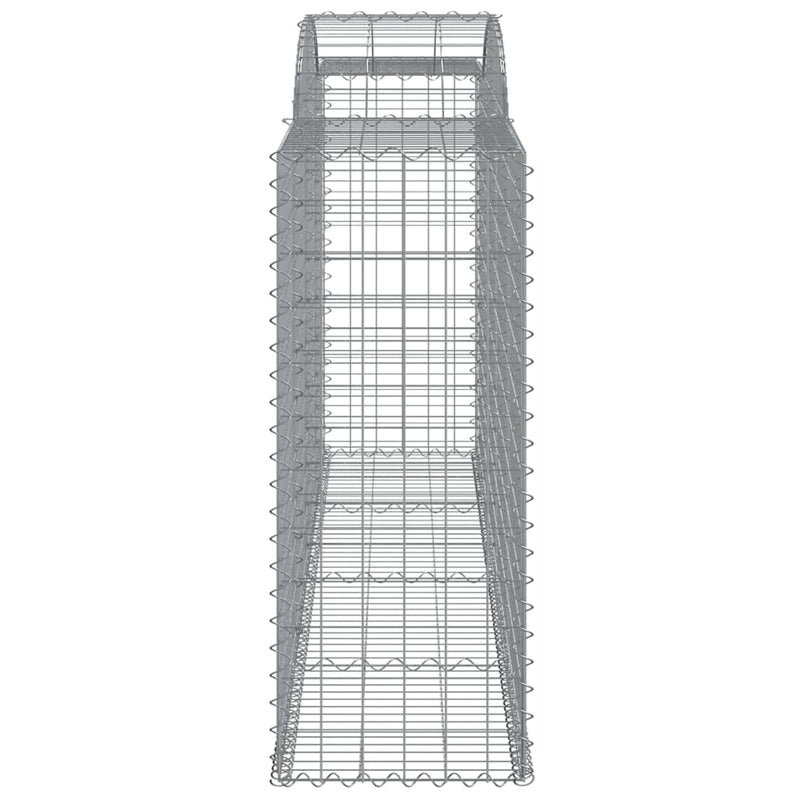vidaXL Arched Gabion Basket 300x50x120/140 cm Galvanised Iron