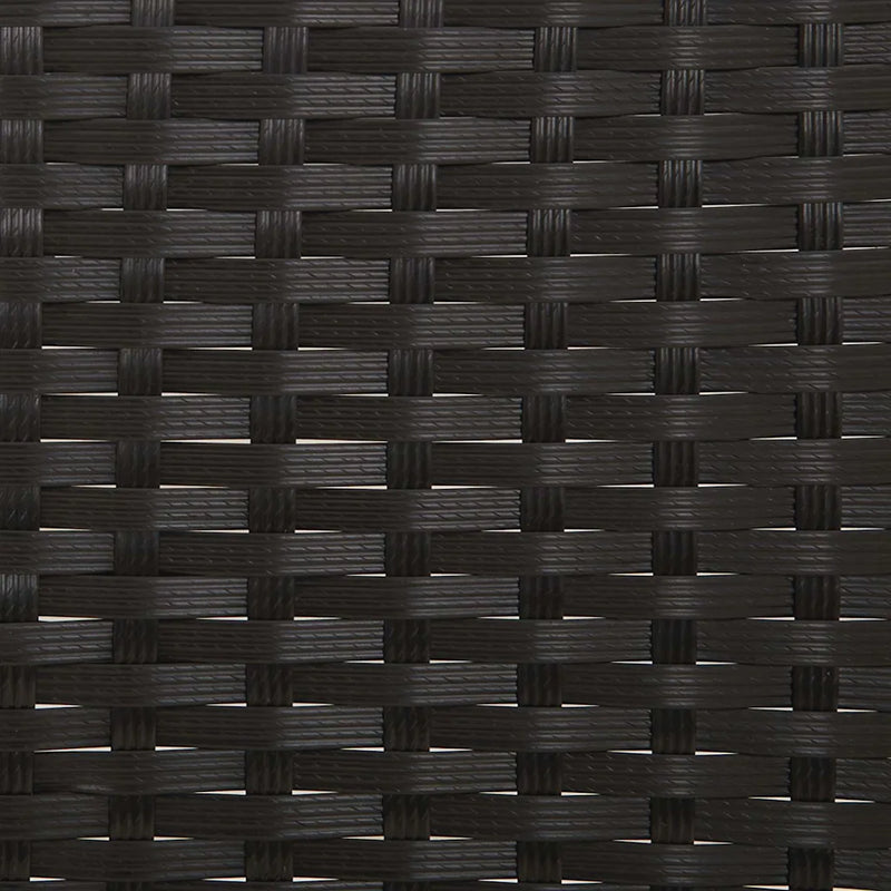 2-Seater Garden Bench with Cushions Black Poly Rattan