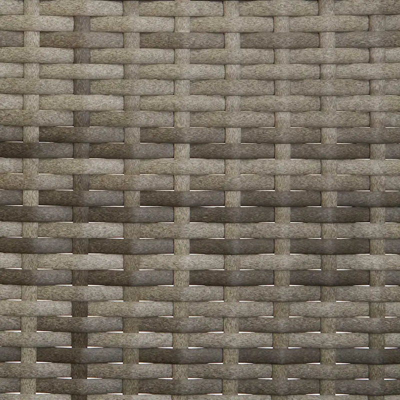 2-Seater Garden Bench with Cushions Grey Poly Rattan