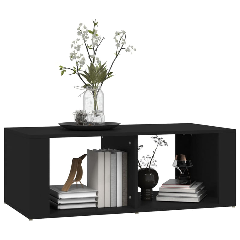 vidaXL Coffee Table Black 100x50x36 cm Engineered Wood