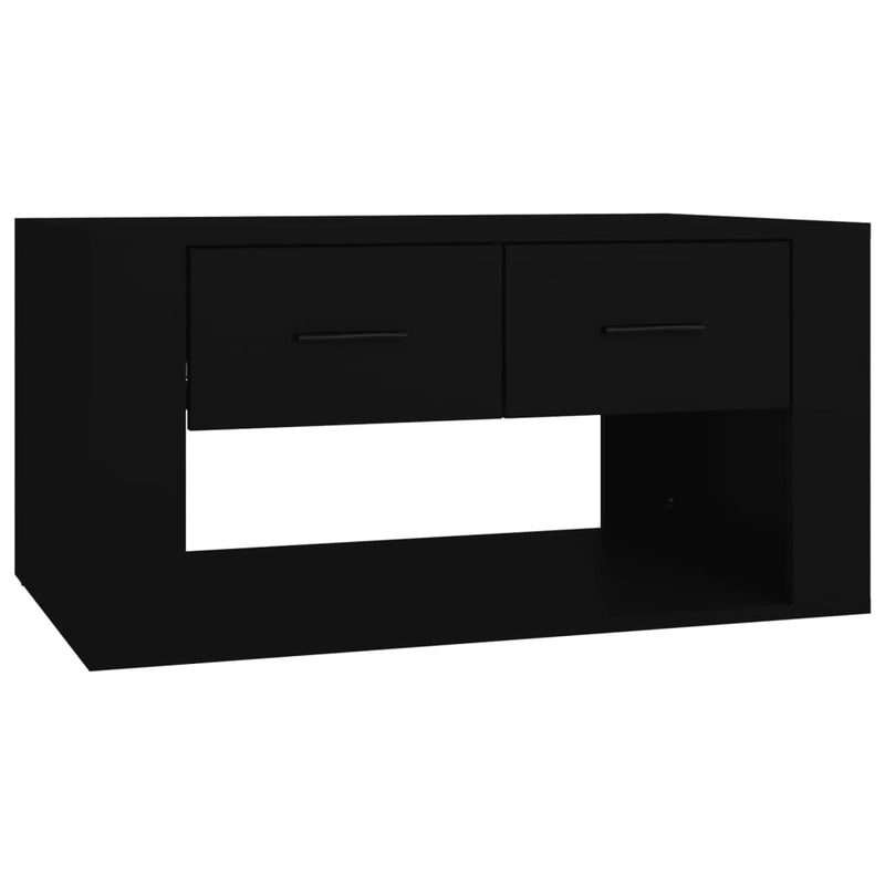 vidaXL Coffee Table Black 80x50x40 cm Engineered Wood