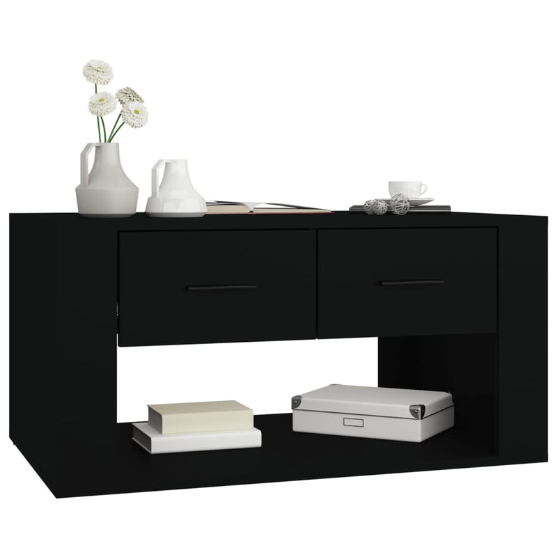 vidaXL Coffee Table Black 80x50x40 cm Engineered Wood