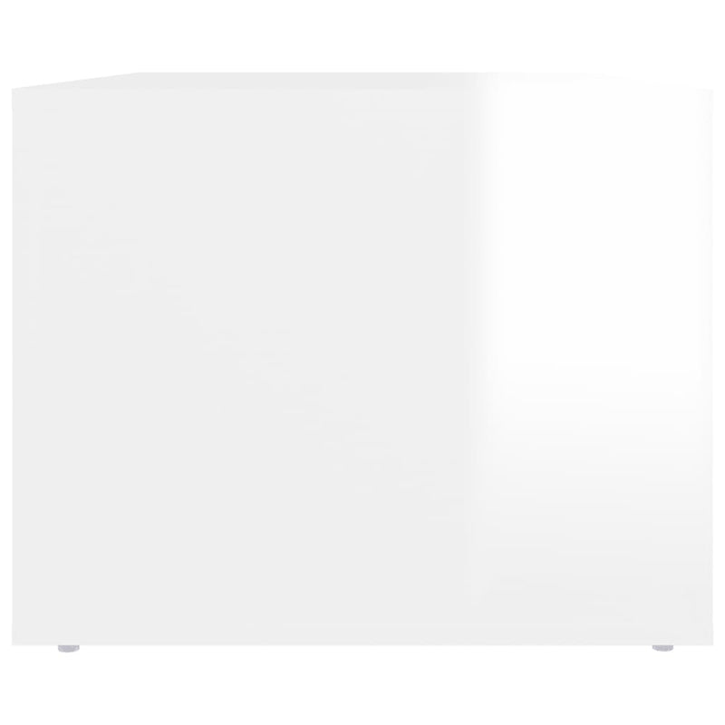 vidaXL Coffee Table High Gloss White 80x50x40 cm Engineered Wood