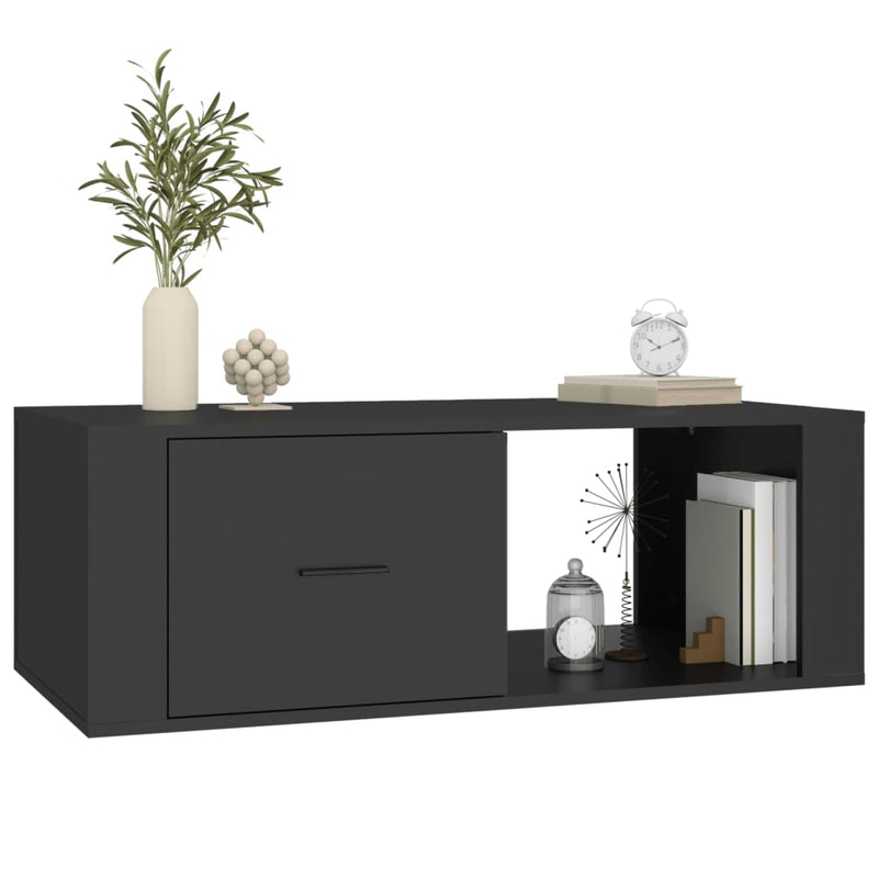 vidaXL Coffee Table Black 100x50.5x35 cm Engineered Wood