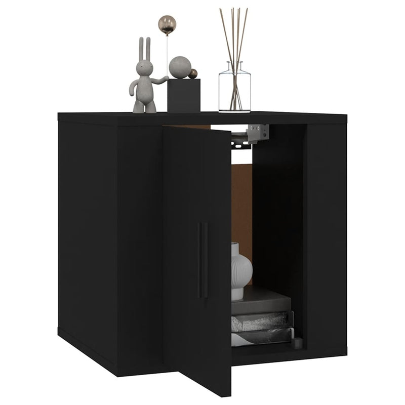 vidaXL Wall Mounted TV Cabinet Black 40x34.5x40 cm