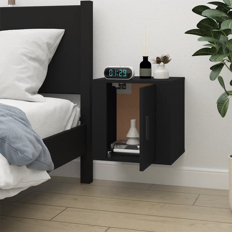 vidaXL Wall Mounted TV Cabinet Black 40x34.5x40 cm