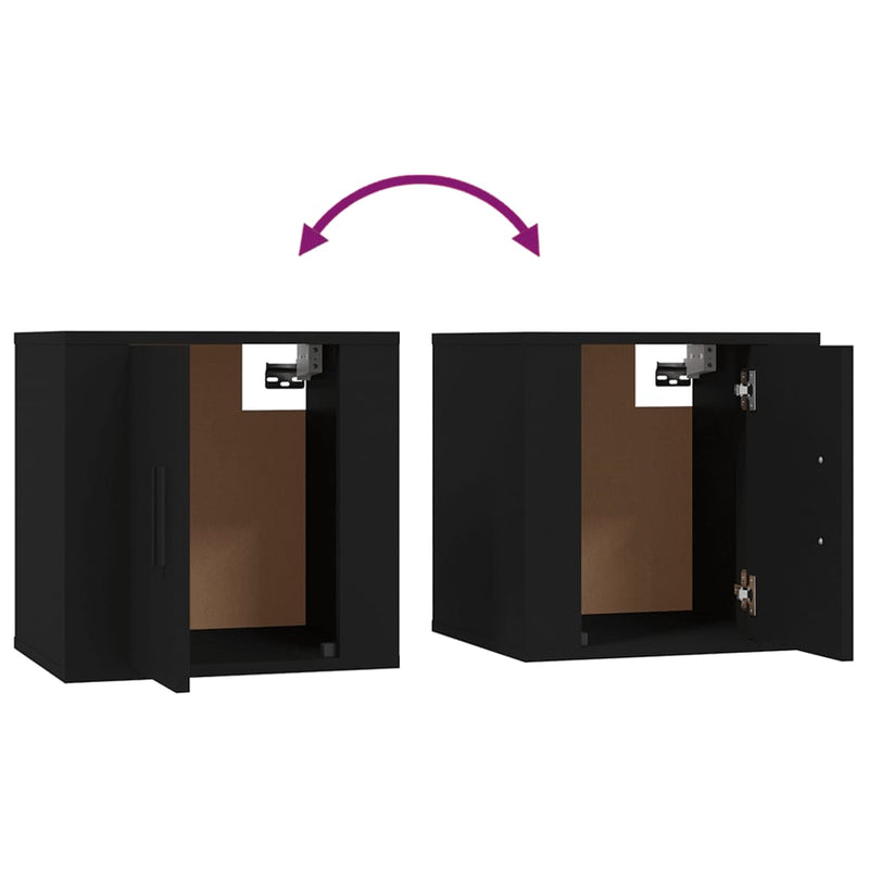 vidaXL Wall Mounted TV Cabinet Black 40x34.5x40 cm