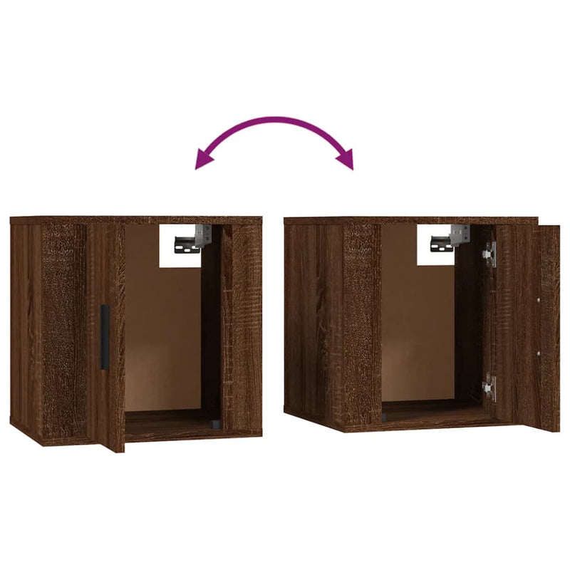 vidaXL Wall Mounted TV Cabinets 2 pcs Brown Oak 40x34.5x40 cm