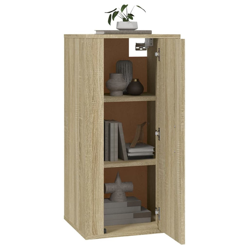 vidaXL Wall Mounted TV Cabinet Sonoma Oak 40x34.5x80 cm