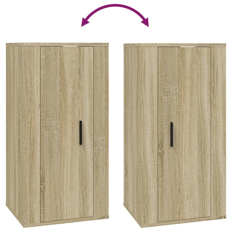 vidaXL Wall Mounted TV Cabinet Sonoma Oak 40x34.5x80 cm