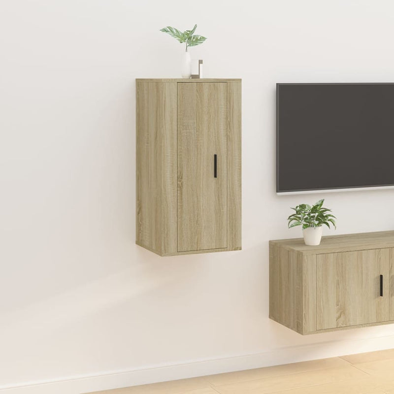 vidaXL Wall Mounted TV Cabinet Sonoma Oak 40x34.5x80 cm