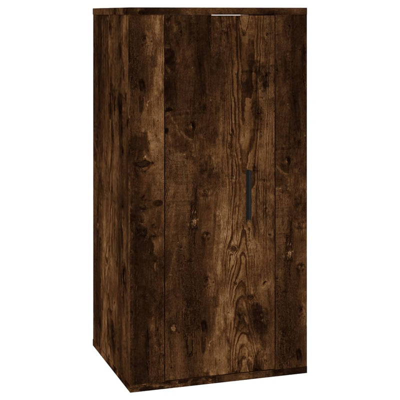 vidaXL Wall Mounted TV Cabinet Smoked Oak 40x34.5x80 cm